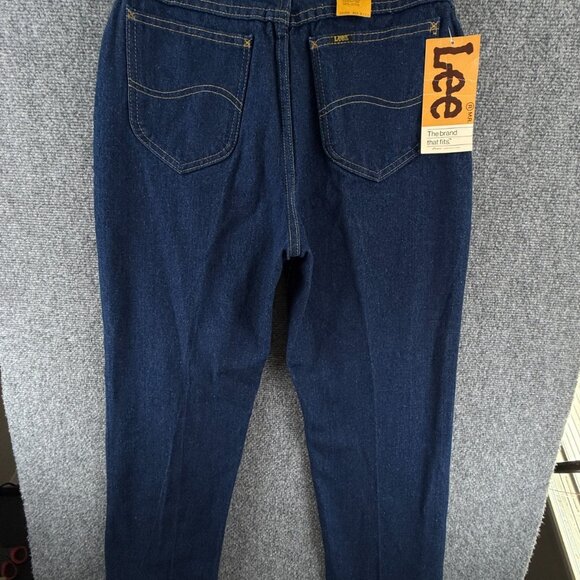 VTG NOS Lee Denim Jeans Dark Wash Ms. Petite 12 Rider USA All Cotton ACTL 27X29 - Picture 12 of 16